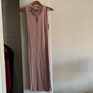 Rose colored bodycon dress